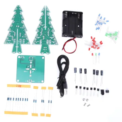 Obrázek produktu pro 3D vánoční stromek, LED vánoční stromek PCB, PCB stereo vánoční stromek, DIY elektronický obvod kit, LED DIY vánoční stromek