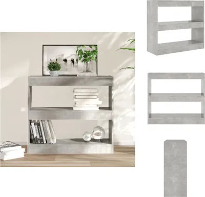 Obrázek produktu pro vidaXL Knihovna/rozdělovač pokojů betonově šedý 80x30x72 cm - Knihovny a regály