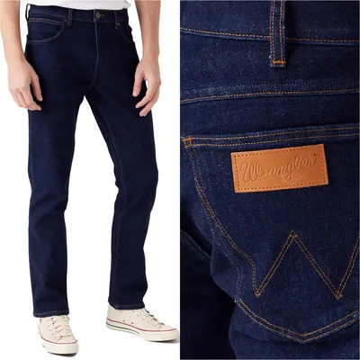 Produktbild von WRANGLER, Herren Jeanshosen, Straight fit, GREENSBORO, W34 L30, Blau, Jeans, baggyjeans, buggy