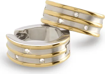 Produktbild von Boccia Titan Creolen mit Diamant 05047-03 bicolor