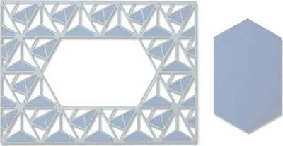 Produktbild von SIZZIX Stanzform Präge Stanzschablone Cutting Die, Geo Lattice Frame 664398