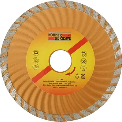 Zdjęcie produktu dla Tarcza KONNER D71070 125 mm, diamentowa tarcza tnąca, Turbo Wave