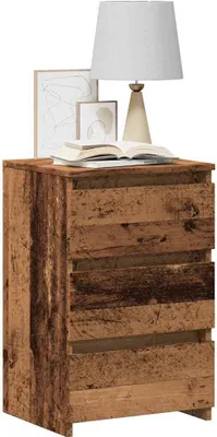 Produktbild von "2026 Promotion" Nachttisch - Beistelltisch - Altholz-Optik 40x35x62,5 cm - Holzwerkstoff - Nachtkonsole CC31669