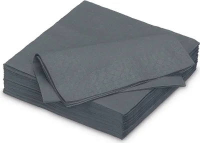Produktbild von Servietten aus Papier 25x25cm 2-lagig 50 Stück Anthrazit