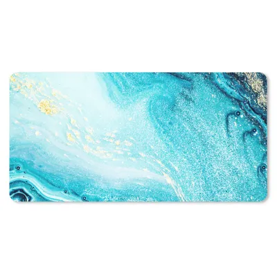 Produktbild von MuchoWow® Mauspad Mousepad Marmoroptik - Blau - Gold - Luxe - Glitzer - Marmor 60x30 cm - Mousepads - Maus Mat - Pad - Mausunterlage - Nachhaltig