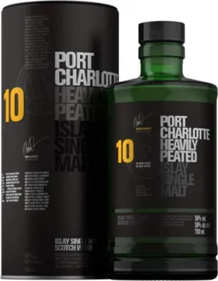 Produktbild von Bruichladdich Port Charlotte 10 Jahre Heavily Peated Islay Single Malt Scotch Whisky in Geschenkpackung | 50 % vol | 0,7 l