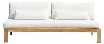 Produktbild von Gartensofa Teakholz massiv Weiß 3?Sitzer