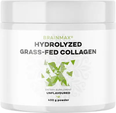 Obrázok produktu pre BrainMax Hydrolyzovaný Kolagén, kolagén z trávy, 400 g