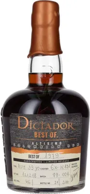 Produktbild von Dictador BEST OF 1979 ALTISIMO Colombian Rum Limited Release 46 % 0,70 lt.
