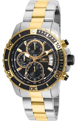 Zdjęcie produktu dla Invicta Pro Diver 22418 Zegarek Męski - Mechanizm Kwarcowy - Stal Nierdzewna z Czarną Tarcza - 45 mm