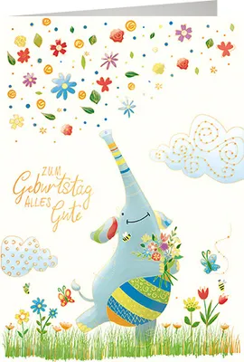 Produktbild von Geburtstag`s Art - Glückwunschkarte im Format 11,5 x 17