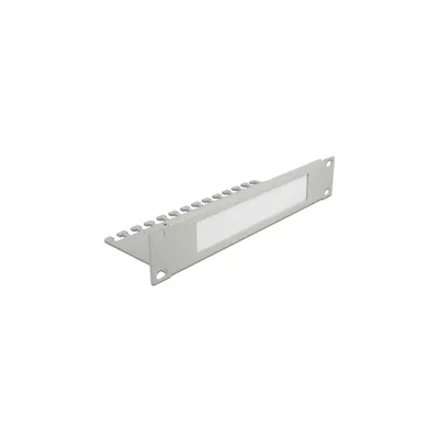 Produktbild von DeLOCK 10″ Kabelmanagement Bürstenleiste mit Kabelabfangplatte 1 HE grau, Kabelmanagementtafel, Metall, Grau