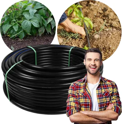 Obrázek produktu pro Černá PE závlahová / závlahová trubka 32mm PN6 25m