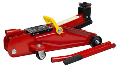 Hydraulischer Wagenheber, 2 t, fahrbar, rot, Kunststoff