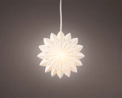 Image de étoile Lumineuse Papier Décoration De Noël Led En Papier - Lumineo