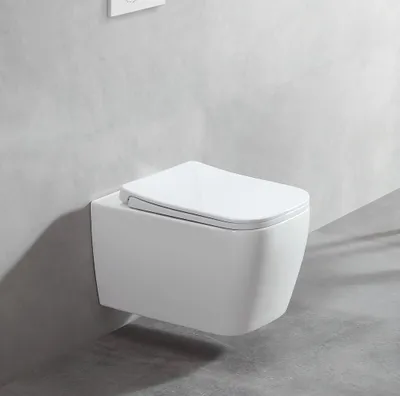 Produktbild von Designer Wand-WC (spülrandlos) inkl. Soft-Close Sitz WHR-6053