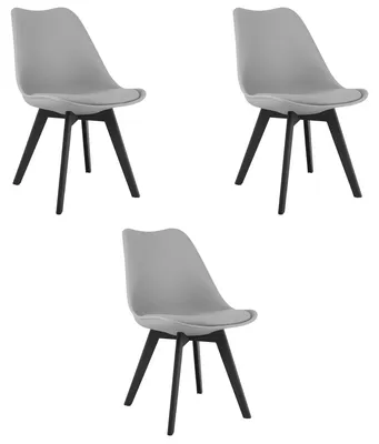 Obrázok produktu pre Stolička MARK - sivé/čierne nohy x 3