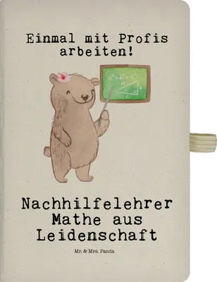 Produktbild von Mr. & Mrs. Panda Tagebuch Nachhilfelehrer Mathe Leidenschaft - Transparent - Geschenk, Adressbuch, Witzig, Nachhilfe, Jubiläum, Kladde, Lustig, Journal, Skizzenbuch