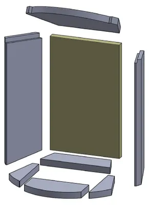 Produktbild von Rückwandstein 455x280x25mm (Vermiculite) passend für Thorma**