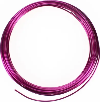 Produktbild von 12m Aluminiumdraht Ø 2mm Aludraht Basteldraht Dekodraht Schmuckdraht pink