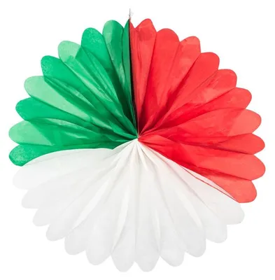 Produktbild von Deko-Fächer grün weiss rot | schwer entflammbar Ø: 50 cm