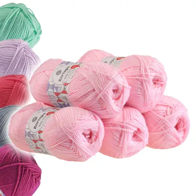 5x100g Strickgarn Kartopu BABY ONE rosa
