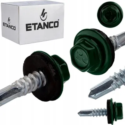 Obrázok produktu pre ETANCO GT5 samorezné skrutky kov - kov 5,5 x 25 mm RAL 6009 250 ks.