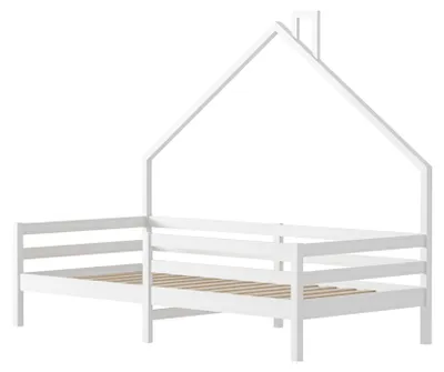 Produktbild von Kinderhausbett – Spielbett – Kinderbett – Skandinavisches Bett – Sicheres Bett – Robustes Kiefernholz – Stauraum