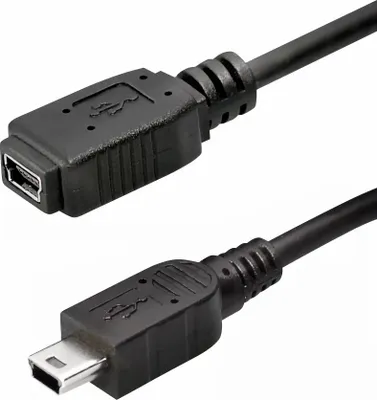 Produktbild von K05 Mini USB 2.0 Verlängerungskabel – 5-Pin Stecker auf Mini-USB Buchse | 50 cm Daten- & Ladekabel