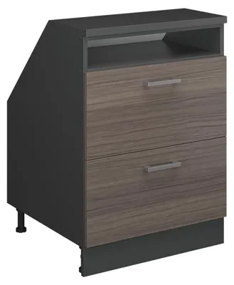 Immagine prodotto di Mobile sottotetto Vicco Rion Grigio nobile 60 x 81.6 cm con 2 cassetti, carcassa 60 cm profondità, Model 60264
