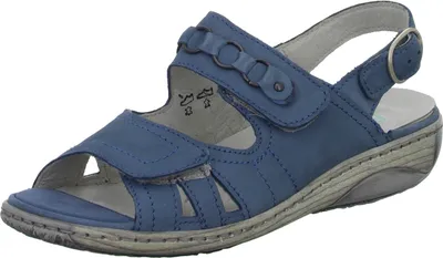 Produktbild von Waldläufer Garda 210004-263 Pro Aktiv Damensandale, Denim (Blau), Leder, - Damenschuhe Sandale bequem / lose Einlage, Blau, leder (denver)