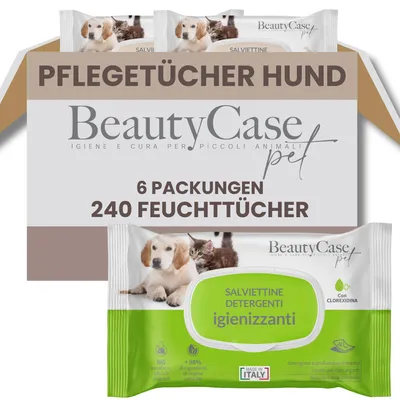 Produktbild von Beauty Case Reinigungstücher für Hunde und Katzen - Reinigungstücher Desinfektionsmittel mit Chlorhexidin - 240 Stück