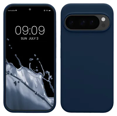 Produktbild von kwmobile Handyhülle für Google Pixel 10 / Pixel 10 Pro Hülle - Case Silikon - Kabelloses Laden - Schutzhülle Cover in Marineblau