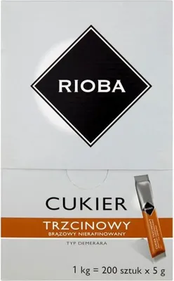 Produktbild von Unraffinierter Rohrzucker in Tütchen 200x5g - Rioba
