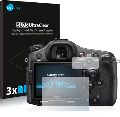 Produktbild von 6x Für Sony Alpha 77 II (SLT-A77 II) Schutzfolie Savvies Displayschutz Display Schutz Folie Klar Transparent