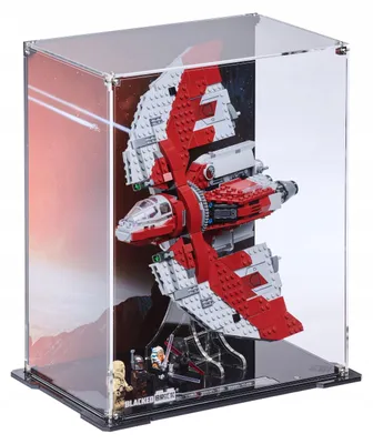 Image de Vitrine noire pour LEGO® Star Wars 75362 – Vaisseau Jedi T-6 d'Ahsoka Tano, avec panneau arrière imprimé