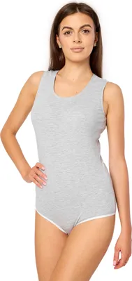 Produktbild von Merry Style Damen Body Ärmellos BD901(Hellmelange, XXL)