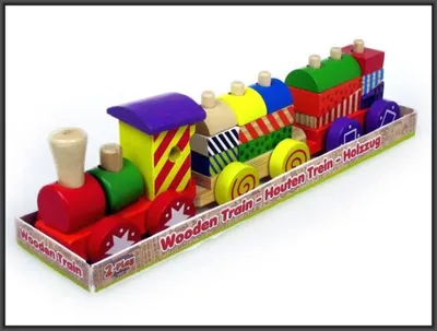 Immagine prodotto di Treno In Legno 34X6,5X8,5 Cm