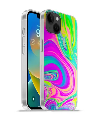 Produktbild von MuchoWow® Handyhülle Schutzhülle Hülle für Apple iPhone 14 Plus - Soft case Formen - Farbe - Kunst - Psychedelisch Silikon Softcase Handy Hülle - Abbildung