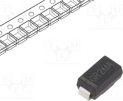 Produktbild von 25x Diode: Gleichrichter  SMD 1000V 1,5A 500ns Ufmax: 1,3V GR2MA Universaldioden SMD