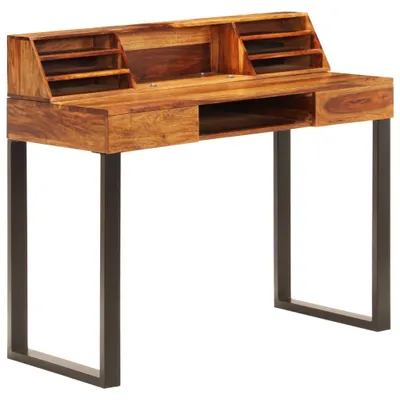 Produktbild von Schreibtisch 110 x 50 x 94 cm Massivholz Akazie und Stahl
