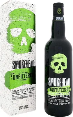 Produktbild von Smokehead Unfiltered + Box 700ml 46% Vol.