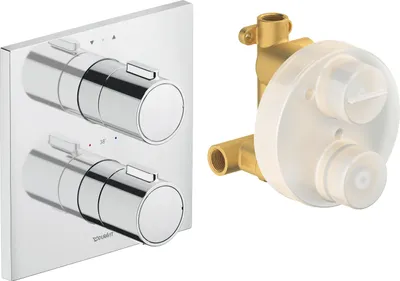 Image de Robinetterie thermostatique Duravit Thermostat encastré Set, 2 consommateurs, TH4200007010