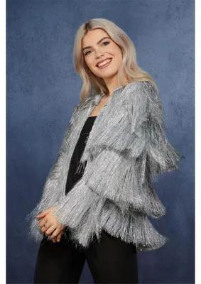 Immagine prodotto di Giacca da festival in argento per donna - L / XL