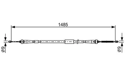 Produktbild von BOSCH Handbremsseil Seilzug Feststellbremse für RENAULT Clio IV Schrägheck (BH) 1 987 482 637