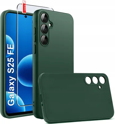 Image de Etui Zielone Matowe Silikon Slim do Samsung S25 FE + SZKŁO 9H