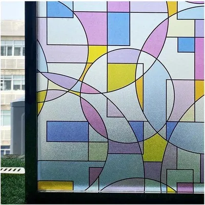 Zdjęcie produktu dla Folia okienna zapewniająca prywatność - Statyczne naklejki 3D - 45 x 300 cm