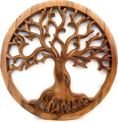 Produktbild von Wanddekoration aus Holz, Lebensbaum, 20 cm, Akazienholz, für Wohnzimmer