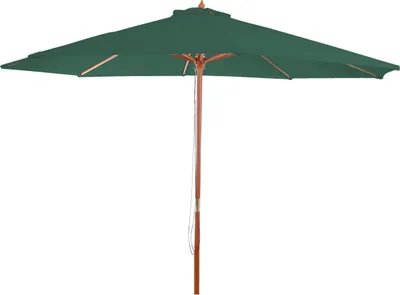 Produktbild von Slnečník Florida, záhradný slnečník trhový slnečník, Ø 3,5 m polyester/drevo 7 kg ~ zelená