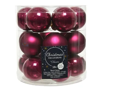 Produktbild von Weihnachtskugeln Glas 4cm magnolienrosa, 18 Stück